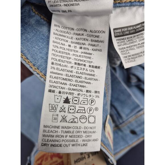 NWT Levi Strauss Mile High Super Skinny High Waist Blue Jeans Sz 2 M 26x30 - Picture 6 of 7